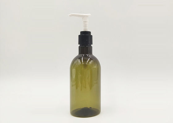 300 ml Niestandardowe butelki kosmetyczne Zielony przezroczysty plastik