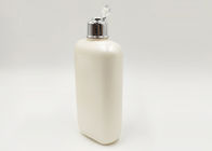 Srebrne nakrętki Puste plastikowe butelki szamponu, plastikowe butelki kosmetyczne 350 ml płaskie