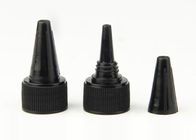 Plastikowe pokrywki kosmetyczne w czarnym kolorze, plastikowe górne butelki Wysoka praktyczność