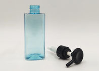 Przezroczyste niebieskie kwadratowe plastikowe butelki kosmetyczne PET do kremu do twarzy