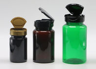 4 uncje 100 ml bursztynowych plastikowych butelek kosmetycznych z klapką