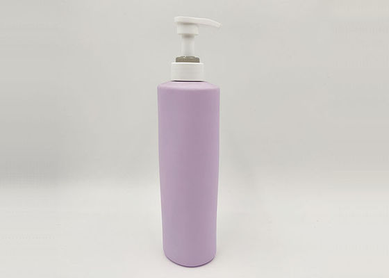Przezroczysta matowa szara plastikowa butelka PET 350 ml na żel pod prysznic odżywka do włosów