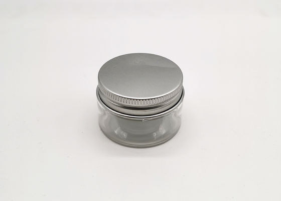 20g przezroczysty słoik kosmetyczny PET z zakrętką aluminiową