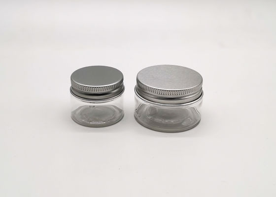 20g przezroczysty słoik kosmetyczny PET z zakrętką aluminiową