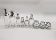 20g 50g Szklana butelka z emulsją w sprayu ze srebrną pompką ciśnieniową