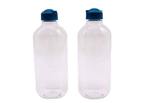 Płaski kształt 400 ml plastikowej butelki do pakowania PET z pokrywką Flip Top